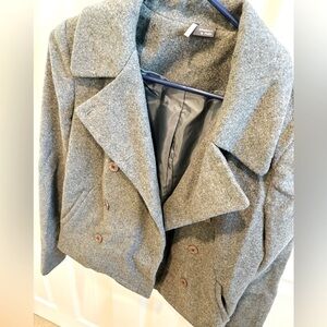 Sparkle & Fade Urban Outfitters Gray Pea Coat - Great Condition